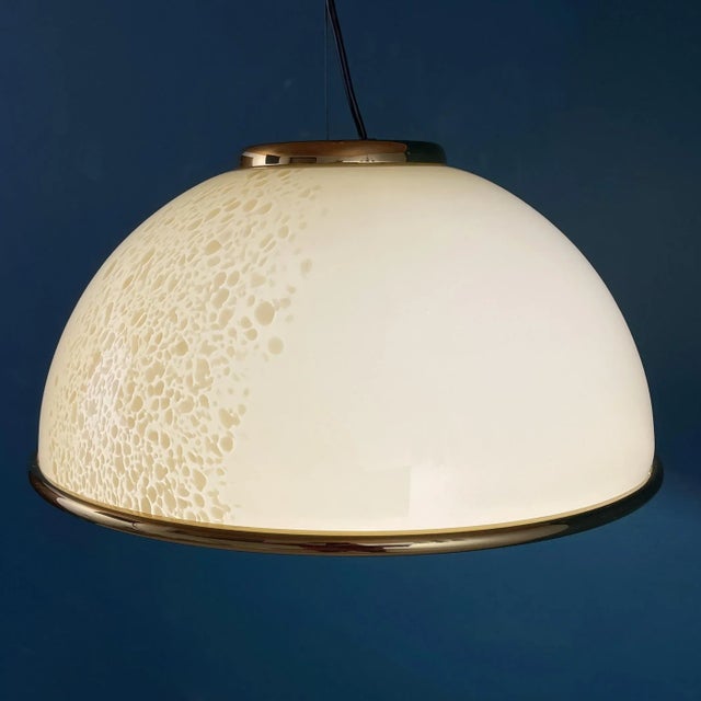 Vintage Beige Murano Glass Pendant Lamp by F. Fabbian, Italy, 1970s For Sale - Image 11 of 13