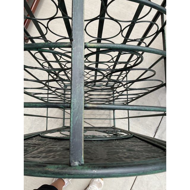 1990s Boho Chic Tropical Palm Tree & Elephant Wine Tower For Sale In San Diego - Image 6 of 10