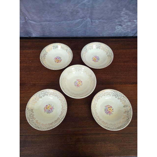 1930s Edwardian Revival Porcelain/22k Gold Royal China Omar Crest Set For Sale - Image 4 of 8