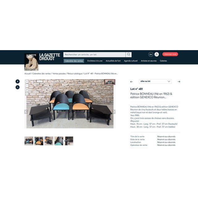 Armchair by Patrice Bonneau, 1980s For Sale - Image 6 of 7