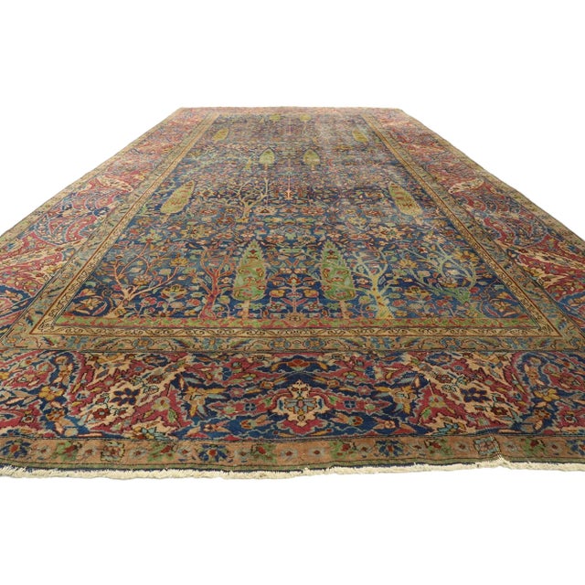 Rustic Antique-Worn Turkish Sparta Rug - 08'10 X 17'09 For Sale - Image 3 of 8