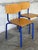 Blue Tubular Steel Stacking Chairs Set of 2 European Vintage Mid-Century Modern 1970s For Sale - Image 10 of 11