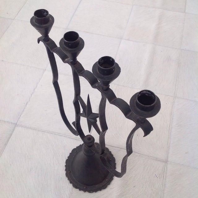 Vintage Iron Candle Holder Chairish
