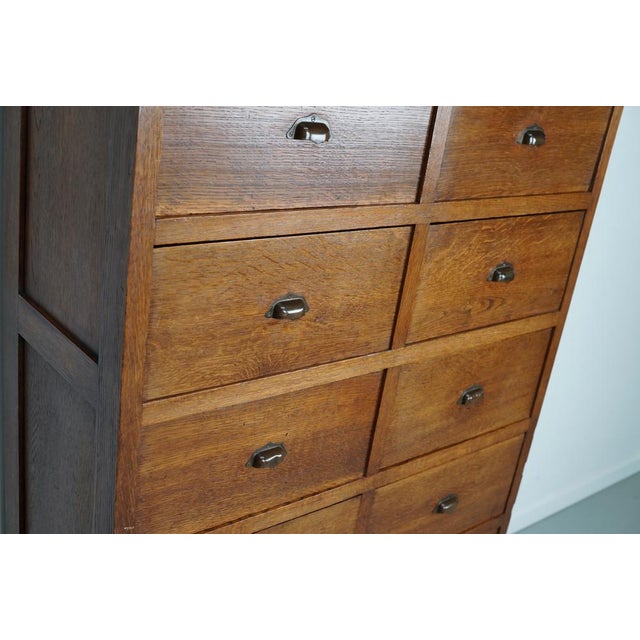 Antique French Oak Filing Cabinet, 1920s For Sale - Image 6 of 18