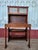 Antique Mission Style Wood Secretary Desk Hutch Stained Glass For Sale - Image 12 of 12