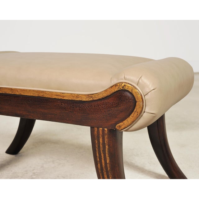 Rose Tarlow Faringale Leather Wing Chair and Ottoman For Sale - Image 18 of 18