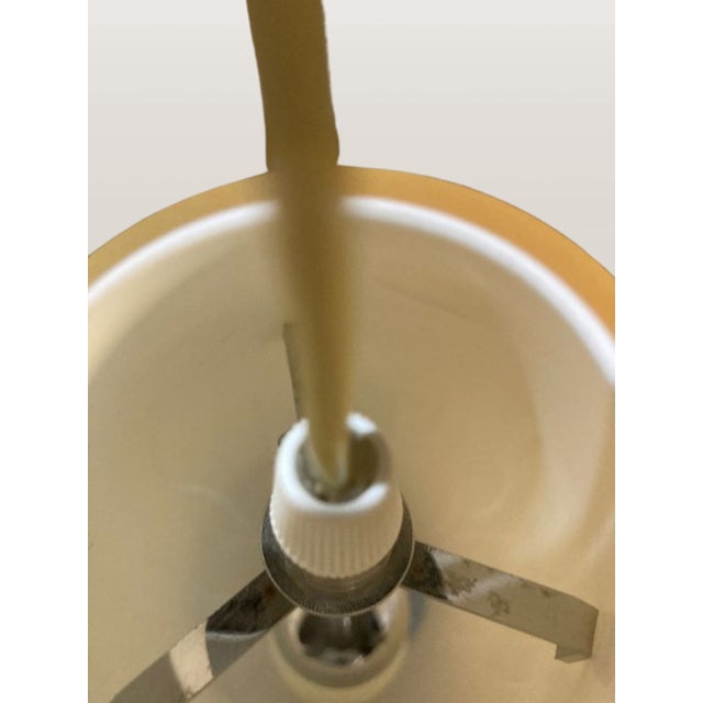 Italian Modern Ocher Murano Glass Tube Pendant Lamp, 1990 For Sale - Image 10 of 11