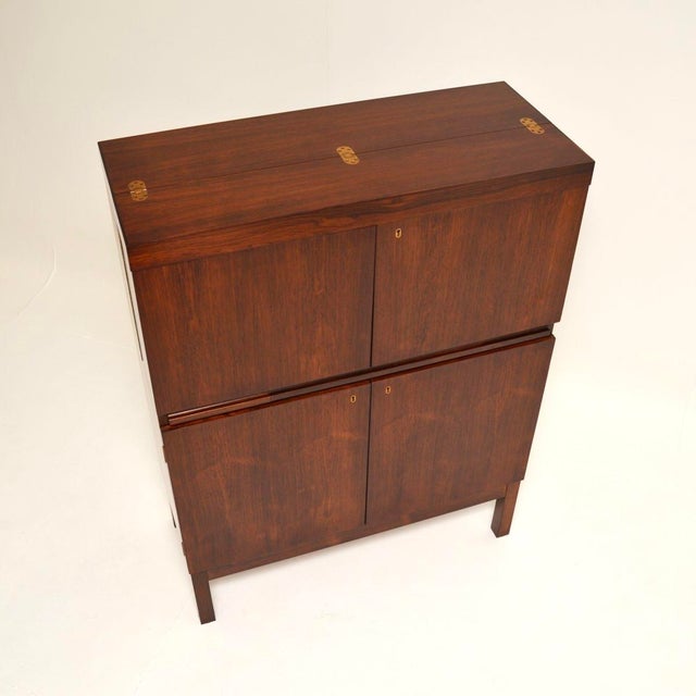 Brown Vintage Scandinavian Drinks Cabinet by Torbjorn Afdal, 1960s For Sale - Image 8 of 13