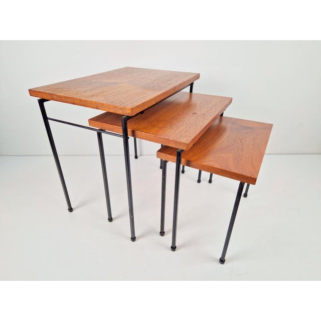 Wood Vintage Teak Nesting Tables by Cees Braakman for Pastoe, 1960s, Set of 3 For Sale - Image 7 of 12