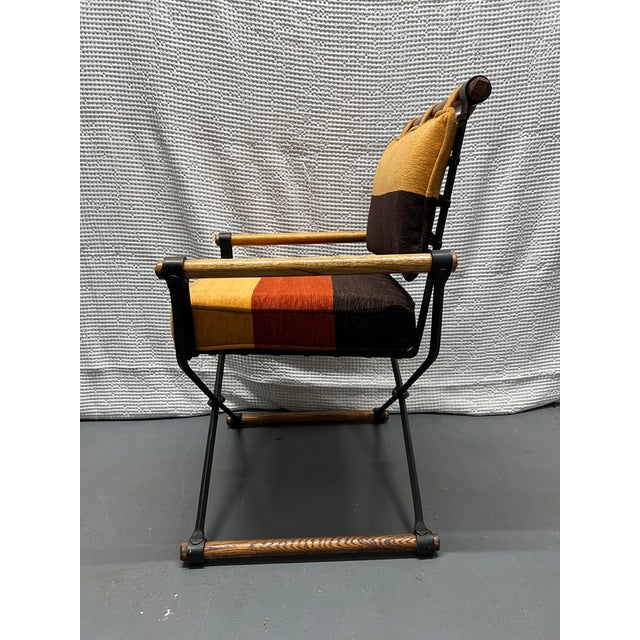 Cleo Baldon 1950s Iron and Wood Upholstered Chair Attributed to Cleo Baldon For Sale - Image 4 of 4