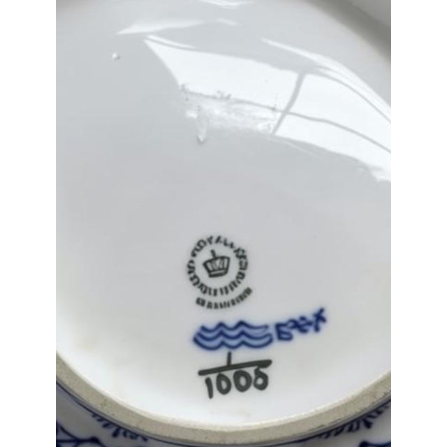 Royal Copenhagen Blue Fluted Full Lace Three-Section Serving Dish No. 1005 For Sale - Image 12 of 12