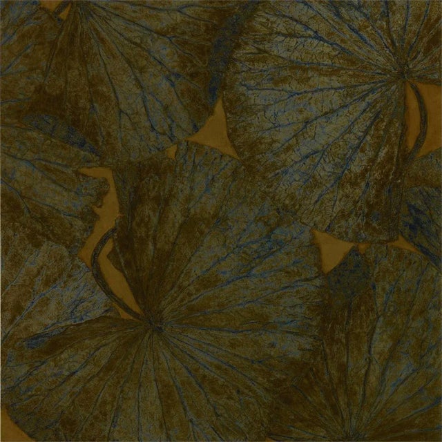 Zoffany Taisho Deco Wallpaper in Tigers Eye For Sale