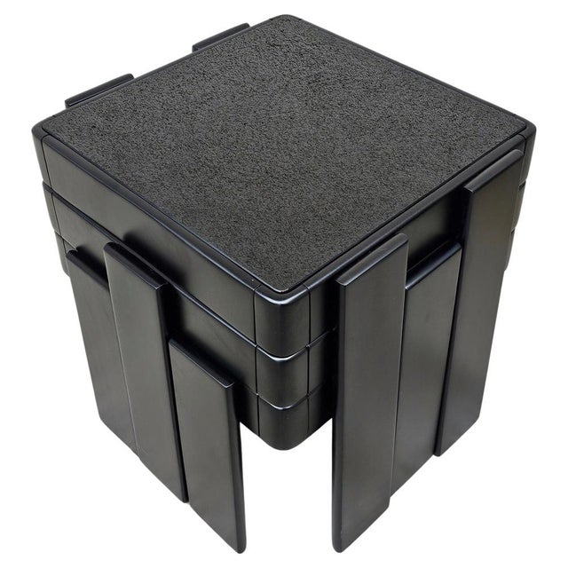 Mid-Century Modern Nesting Tables attributed to Gianfranco Frattini, Yugoslavia, 1960s, Set of 3 For Sale - Image 11 of 11
