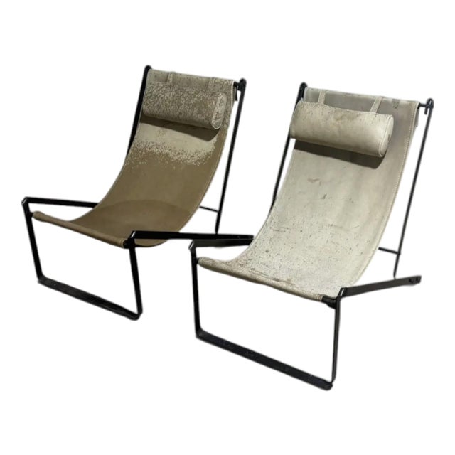 Pair of Sling Chairs Attributed to Roman and Williams Guild For Sale