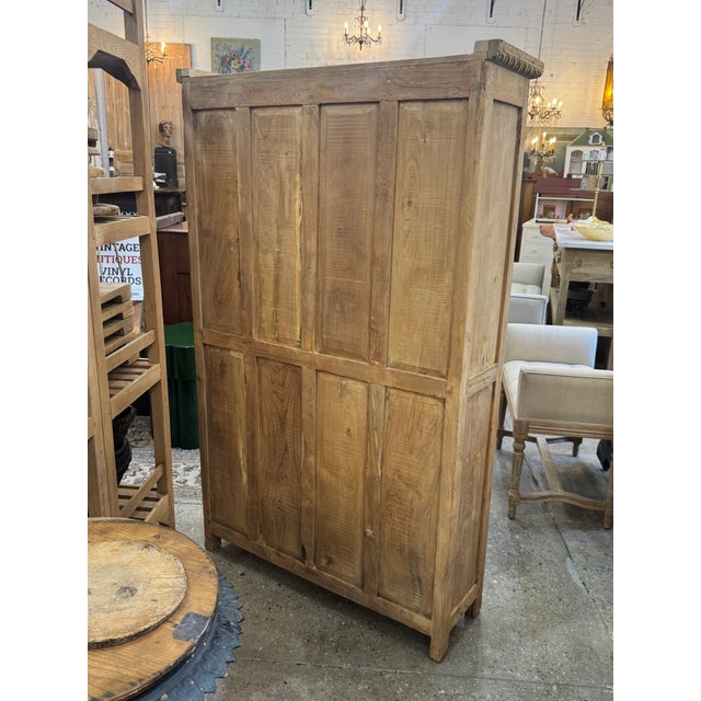 Tan Vintage Salvaged Wood Cabinet For Sale - Image 8 of 11