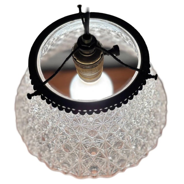 Victorian Daisy and Buttons Pressed Glass Light - 7 Available For Sale In Los Angeles - Image 6 of 11
