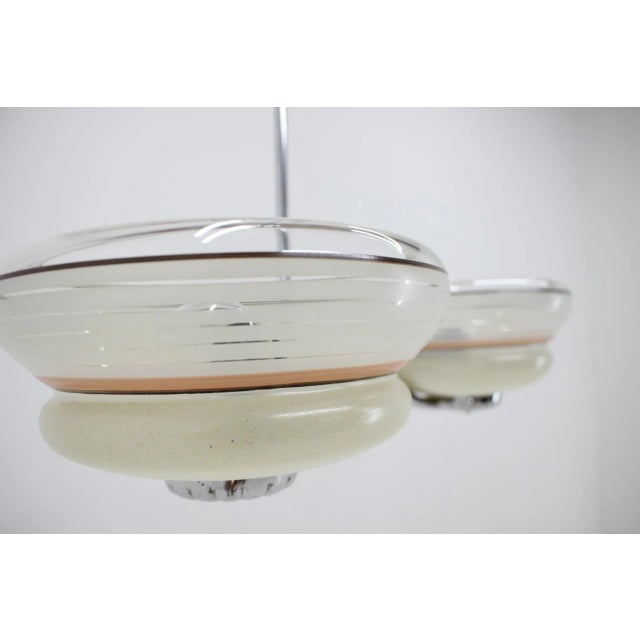 Large Mid-Century Modern Pendant Lamp from Zukov, 1950s For Sale - Image 6 of 13