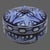Contemporary Decorative Chris Madden Ladybugs Blue & White Leaf Floral Lidded Porcelain Jar For Sale - Image 3 of 8