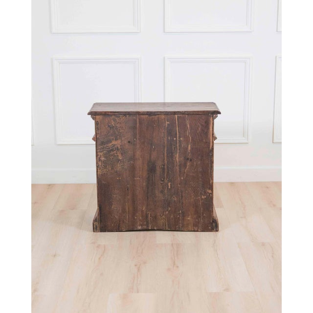 Brown Small Antique Solid Wood Sideboard From The 18th Century, Tuscany For Sale - Image 8 of 9