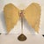 Antique White Carved Wood Angel Wings With a Heart on Lamp Base Stand Art Made by Folk Artist For Sale - Image 8 of 8