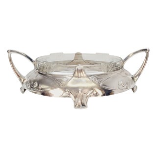 Antique Art Nouveau Silver-Plated Centerpiece by Dupper and Bernhold, 1920s For Sale