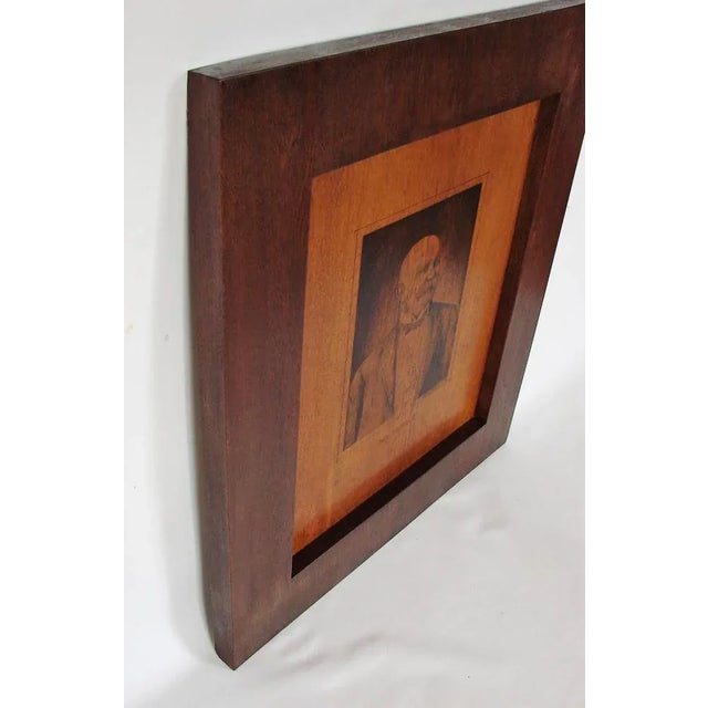 Portrait of Graf Zeppelin, 1940s, Oak Wood, Framed For Sale - Image 13 of 14