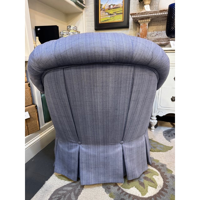 21st Century Vintage Designer Kravet Swivel Chair For Sale In Boston - Image 6 of 9