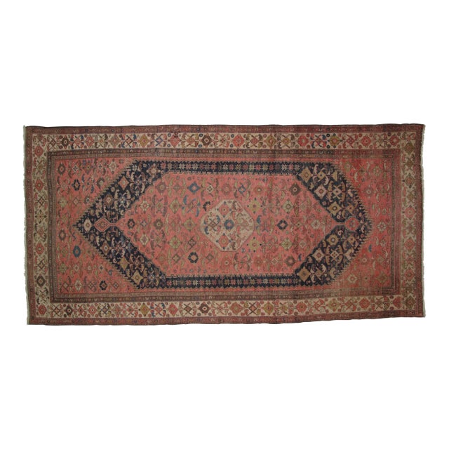 Early 20th Century Antique Persian Malayer Rug - 6′6″ × 13′9″ For Sale