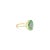 Contemporary Emerald & Diamond Sunburst Ring 1.00cttw 14k Yellow Gold, Size 5 For Sale - Image 3 of 4