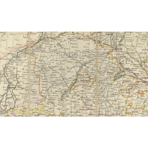 Johnstons Travelling Map of India on Linen in Original Cloth, 1857 For Sale - Image 12 of 14