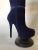 Purple Stiletto High Heel Boot Table Lamp With Floral Lamp Shade For Sale In Los Angeles - Image 6 of 7
