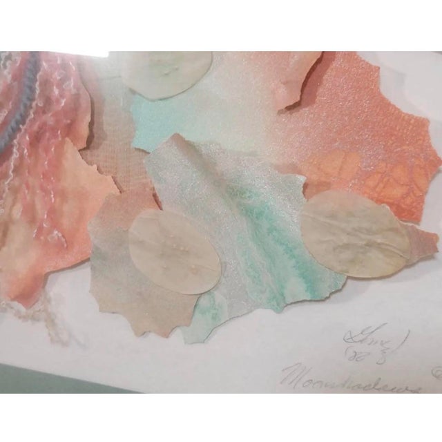Contemporary Moonshadows (1988) – Signed Mixed Media Collage With Fiber & Reed Elements, Framed For Sale - Image 3 of 10