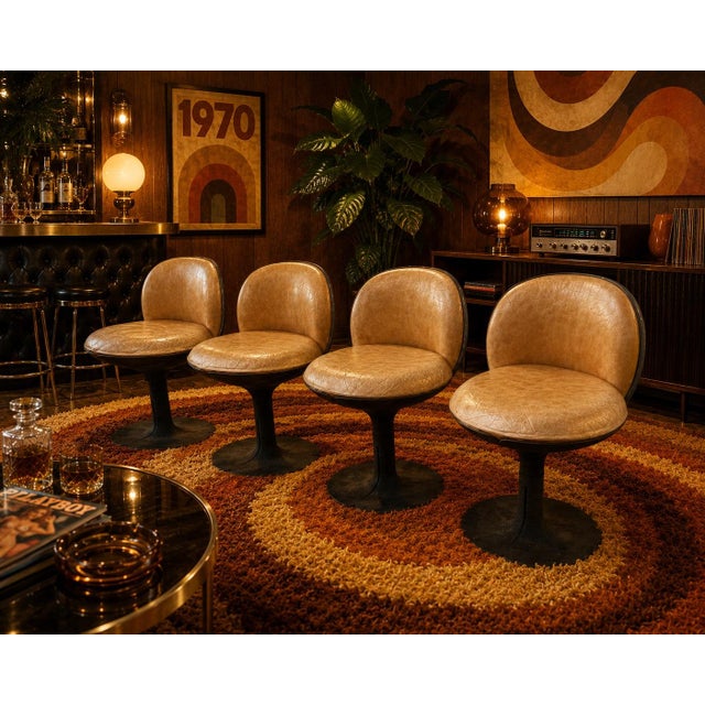 1970s Attributed to Pierre Paulin Elysee Dining Set For Sale - Image 5 of 9