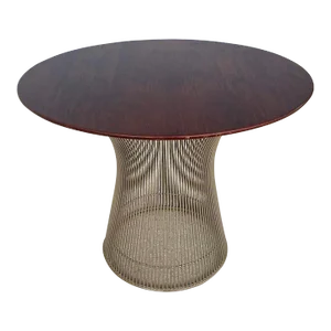 Rosewood + Metal Side Table | by Warren Platner for Knoll International