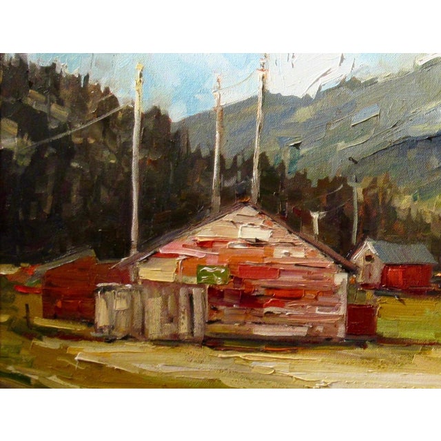 Green Andrew (Andy) Skaff Truckee Rail Yard Ii 2015 Painting For Sale - Image 8 of 8