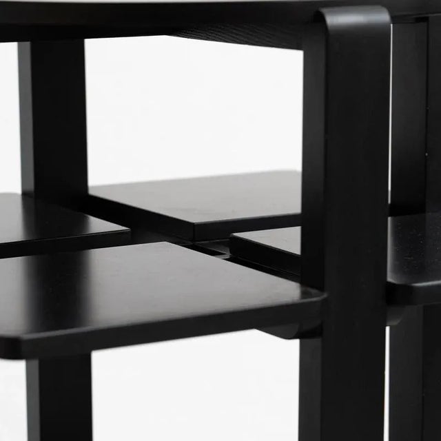 Black Lacquered Domino Side Table attributed to Charles Rennie Mackintosh, 1970s For Sale - Image 11 of 12