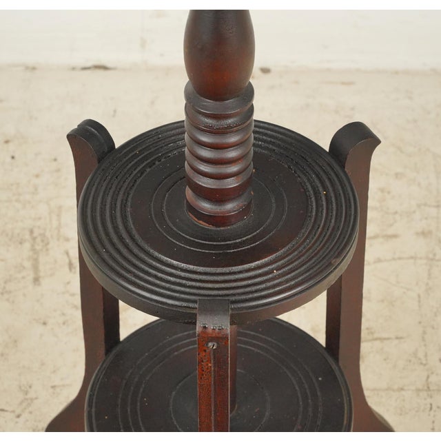 Mid 20th Century Victorian Style Tiered Wood Plant Stand For Sale In New York - Image 6 of 11