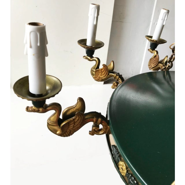 Metal Vintage Large Eleven-Light 1st French Empire Chandelier For Sale - Image 7 of 10