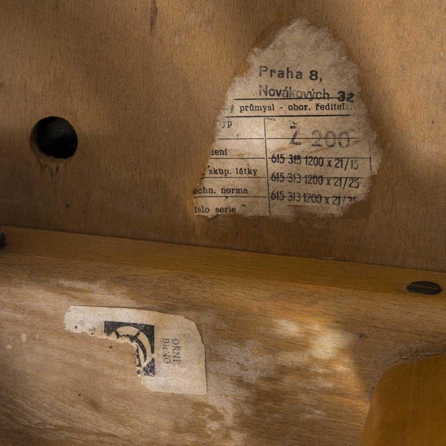 Mid-Century Upholstered Dining Chair from Interier Praha, 1960s For Sale - Image 11 of 12