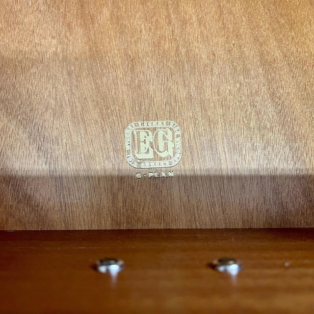 Wood Mid 20th Century G-Plan Tola & Black Drinks Cabinet For Sale - Image 7 of 7