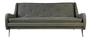 Sofa with Grey Felt, France, 1950s