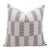 Fabdivine Artisan Block Print Throw Pillow Cover 14x14 Inch Duck Canvas-Zig-Zag For Sale