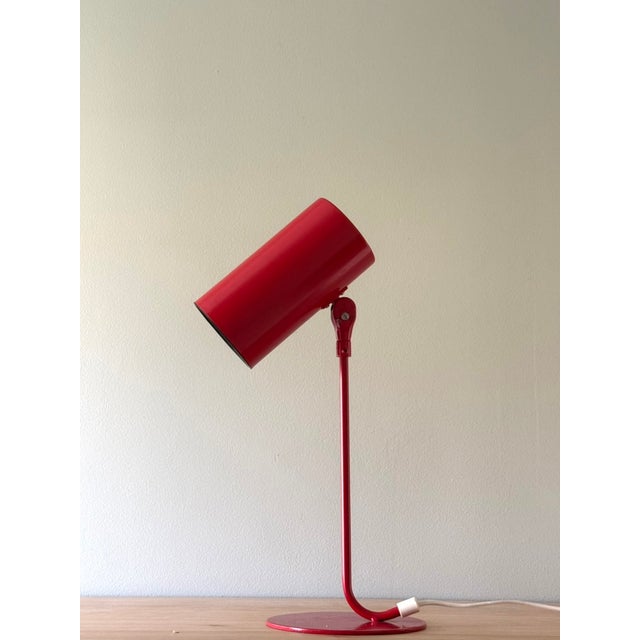 Red Vintage Table Lamp by GK, 1970s For Sale - Image 8 of 8