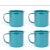 Crow Canyon Home Enamelware, Stinson Speckle 12 oz. Mugs in Turquoise - Set of 4 For Sale - Image 4 of 4