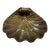 Vintage Solid Brass Footed Scallop Shell Catchall Dish – Heavy Hollywood Regency Nautical Coral Base For Sale