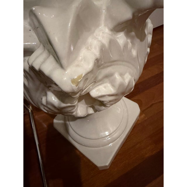 Monumental Mid-Century Viúva Lamego Portuguese White Glazed Ceramic Finial, 48.5” For Sale - Image 12 of 12