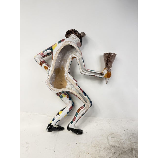 Antique Terracotta Harlequin Sculpture, Italy, 1950s For Sale - Image 11 of 14