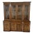 Burlwood & Ormolu Lighted China Cabinet Breakfront With Beveled Glass Custom Made for the Levin Furniture Company For Sale