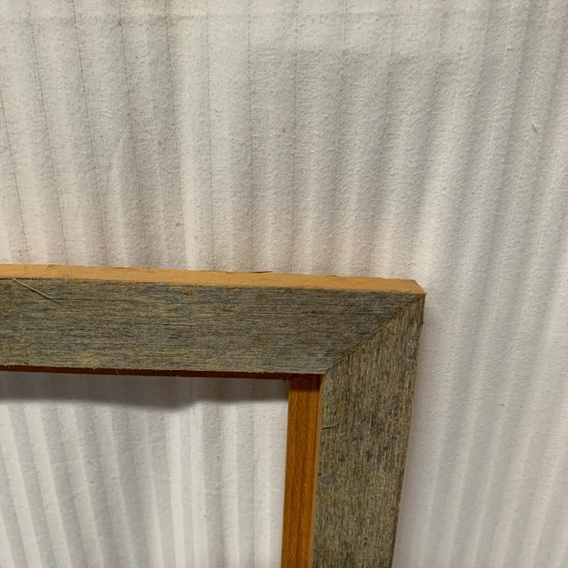 1990s Picture Frame of Barn-Wood Salvage For Sale - Image 5 of 10