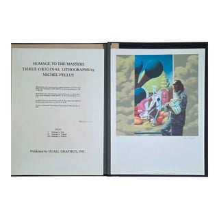 1970s "Homage to the Masters" Dali, Chagall & Picasso- Lithograph by Michel Pellus For Sale